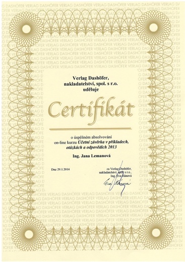 Certifikáty a školení